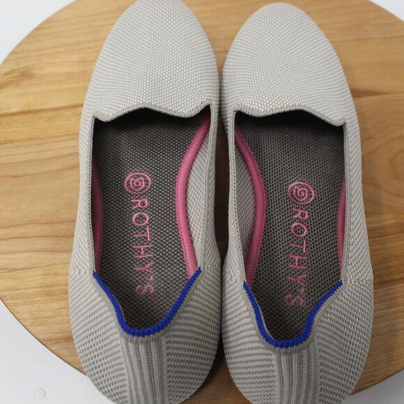 Rothys Shoes Womens 10 The Loafer Flats Retired Linen Nude Beige Work Business - Picture 8 of 9